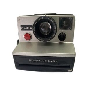 Polaroid Pronto! B Land Camera Silver Black SX-70 Film Instant Vintage Good